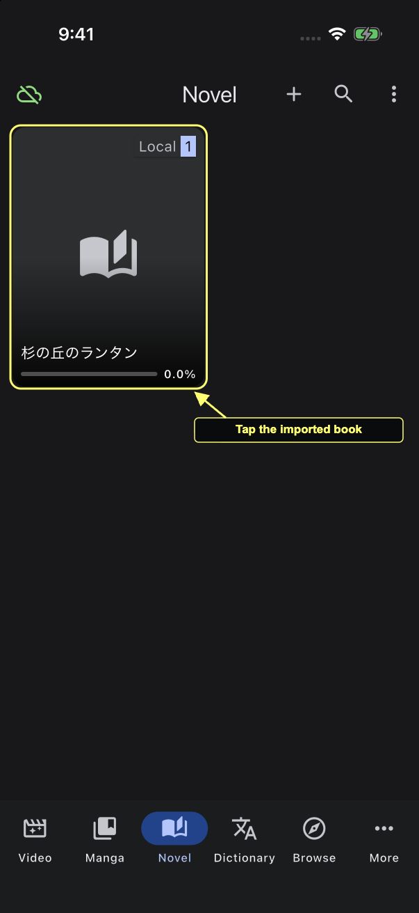 Imported Japanese EPUB with its cover and title outlined